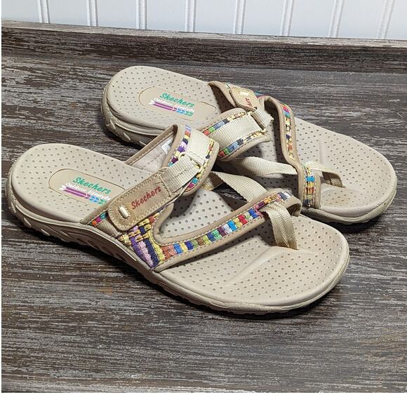 Skechers Women's Multicolor Slip On Comfort Active Walking Sandal Size 10 - Picture 1 of 6